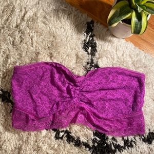 Aerie Purple Lace Bandeau Top